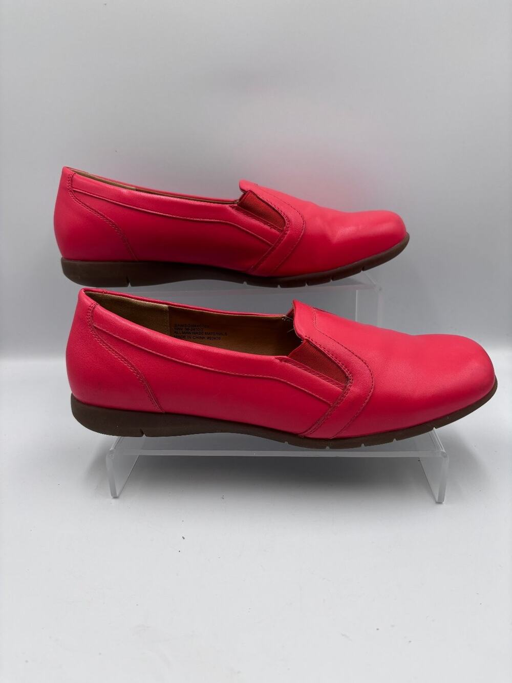 Comfortview Samson Dressy Shoes Women's 10W Fuchsia Slip-On Flats Round Toe